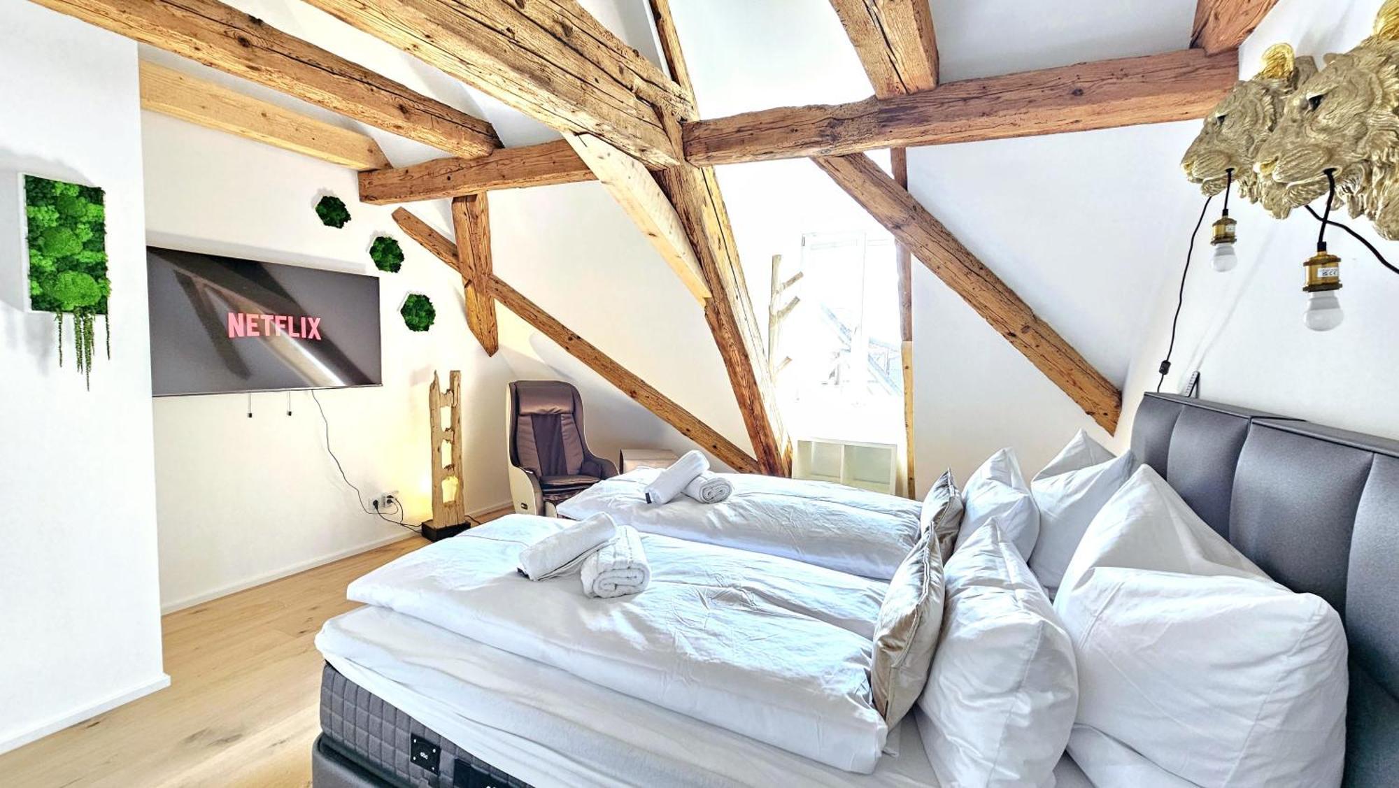 Wood World Luxury - Massage - Bergblick - Tranpolin- Parken Lägenhet Markdorf Exteriör bild